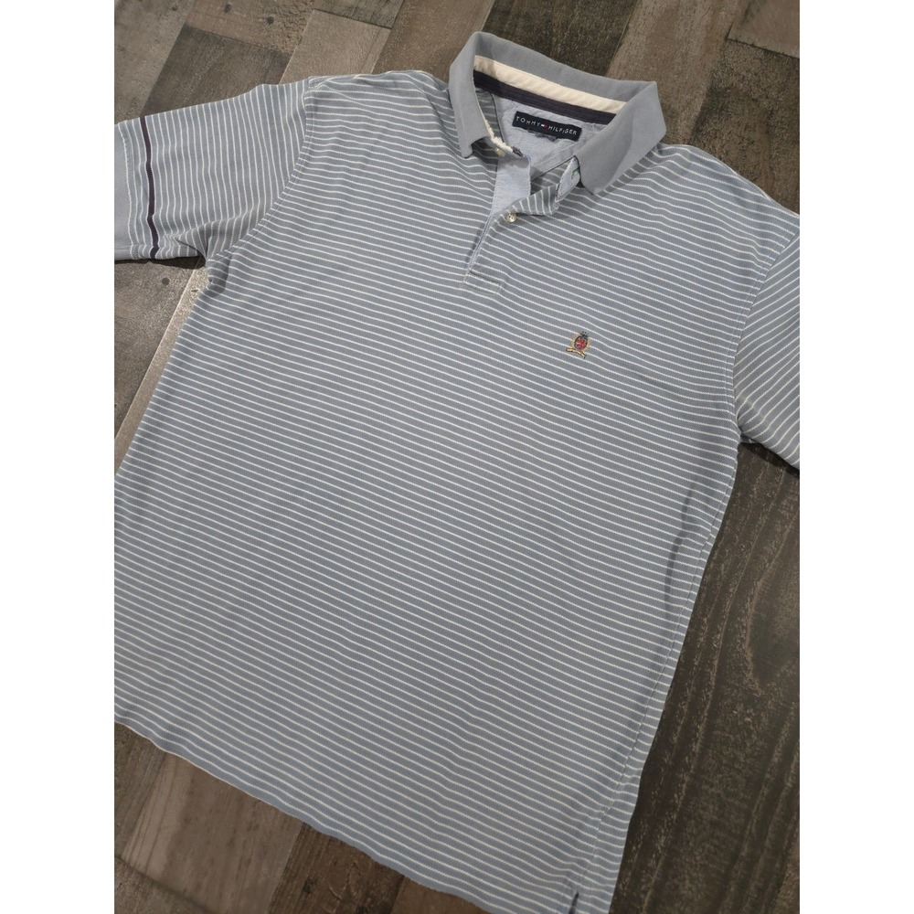 Vintage Tommy Hilfiger Crest Polo Shirt Retro 90s Sportswear Preppy Gorpcore XL